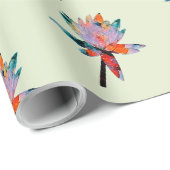 Ontwerper Waterlelie Inpakpapier (Rol Hoek)