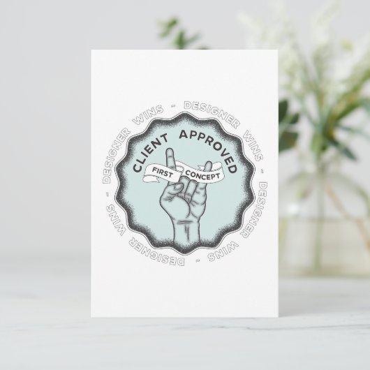 Ontwerper wint #1 kaart (Staand voorkant)