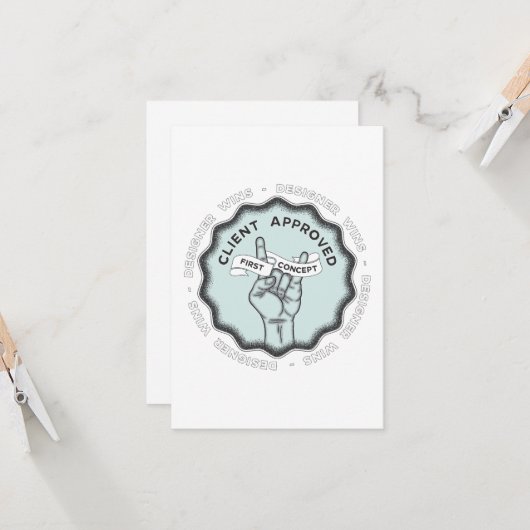 Ontwerper wint #1 kaart (Voorkant / Achterkant in situ)