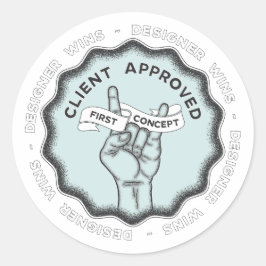 Ontwerper wint #1 ronde sticker