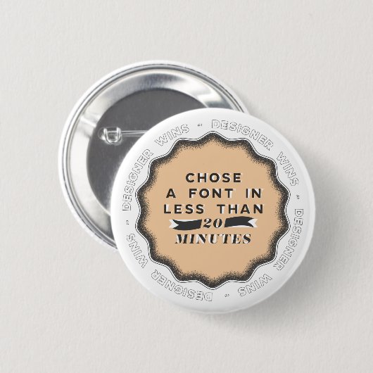 Ontwerper wint #2 ronde button 5,7 cm (Voorkant /achterkant)