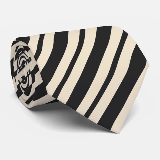 Ontwerper zwart Stropdas met zwarte kleurstofpatro (Opgerold)