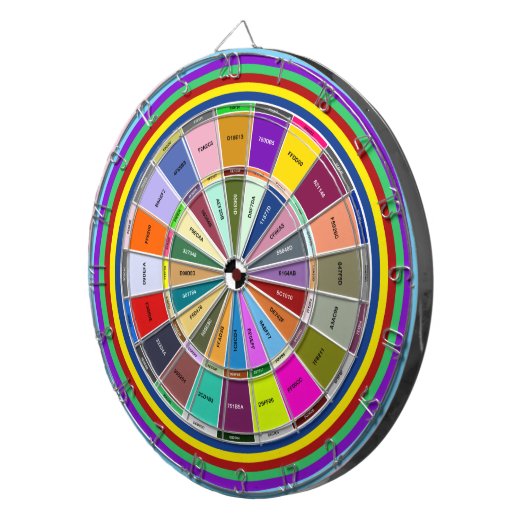Ontwerpers Kleur Hex Code Kiezer Dartbord (Voorkant Rechts)