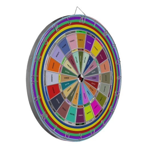 Ontwerpers Kleur Hex Code Kiezer Dartbord (Voorkant Links)