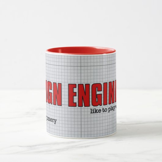 Ontwerpers spelen graag met grappige modellen mok (Midden)