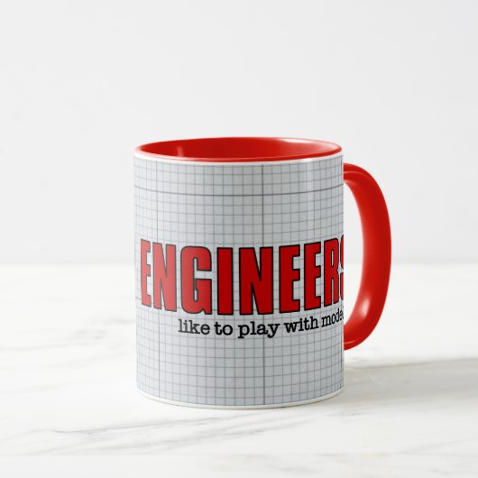 Ontwerpers spelen graag met grappige modellen mok (Voorkant rechts)