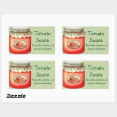 Ontwerpetiket tomaten rechthoekige sticker (Vel)