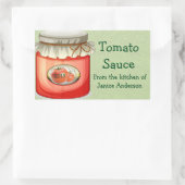Ontwerpetiket tomaten rechthoekige sticker (Tas)