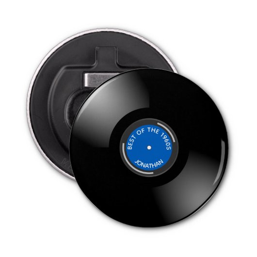 Ontwerpflesopening voor vinylrecord button flesopener (Voorkant)