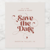 Ontwerpfoto van de moderne Terracotta van het Manu Wijn Etiket (Enkel label)