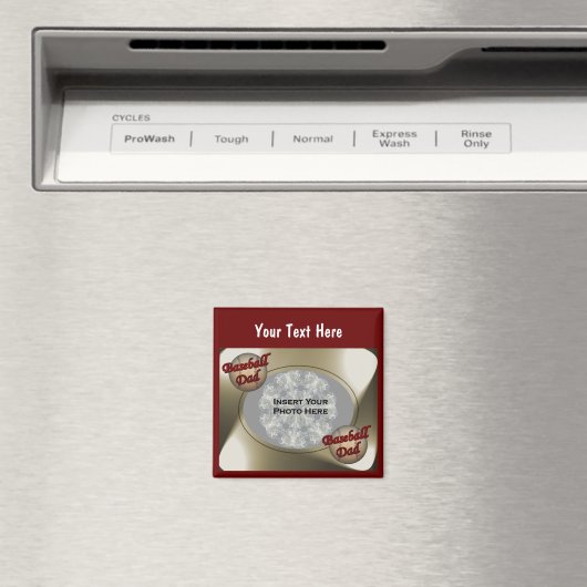 Ontwerpfoto van honkbal magneet (Insitu (Vaatwasser))