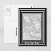 Ontwerpfoto van zwart en zilver Lijst Briefkaart (Voorkant / Achterkant)