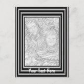 Ontwerpfoto van zwart en zilver Lijst Briefkaart (Voorkant)