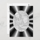 Ontwerpfoto voor zwarte en zilverstraling briefkaart (Voorkant / Achterkant)