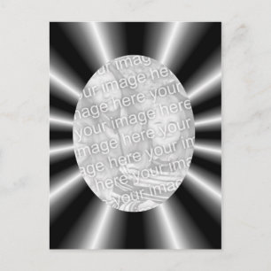 Ontwerpfoto voor zwarte en zilverstraling briefkaart
