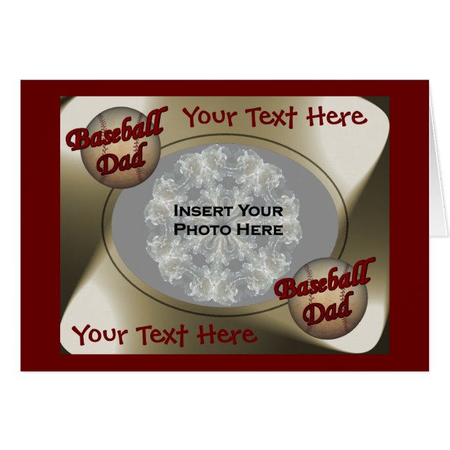 Ontwerpfotokaart voor honkbal (Voorkant Horizontaal)