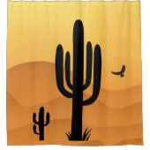 Ontwerpgordijn woestijncactus douchegordijn (Voorkant)