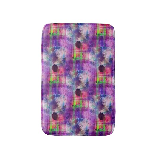 Ontwerpgroene, paarse waterverf badmat (Voorkant Verticaal)