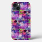 Ontwerpgroene, paarse waterverf Case-Mate iPhone case (Achterkant)