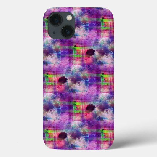 Ontwerpgroene, paarse waterverf Case-Mate iPhone case (Achterkant)