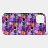 Ontwerpgroene, paarse waterverf Case-Mate iPhone case (Achterkant (horizontaal))