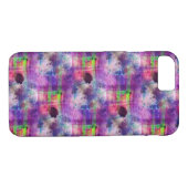 Ontwerpgroene, paarse waterverf Case-Mate iPhone case (Achterkant (Horizontaal))