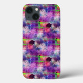 Ontwerpgroene, paarse waterverf Case-Mate iPhone case (Achterkant)