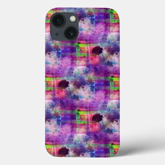 Ontwerpgroene, paarse waterverf Case-Mate iPhone case (Achterkant)