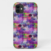 Ontwerpgroene, paarse waterverf Case-Mate iPhone case (Achterkant)