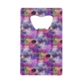 Ontwerpgroene, paarse waterverf creditkaart flessenopener (Achterkant)