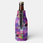 Ontwerpgroene, paarse waterverf flesjeskoeler (Fles Achterkant)