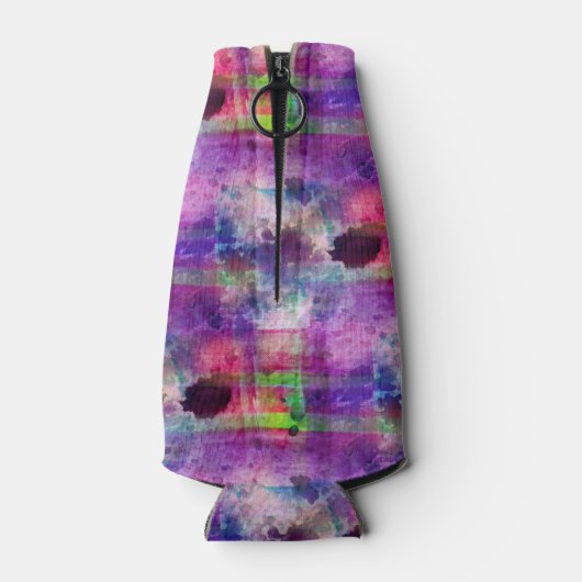 Ontwerpgroene, paarse waterverf flesjeskoeler (Achterkant)