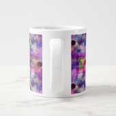 Ontwerpgroene, paarse waterverf grote koffiekop (Achterkant)