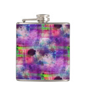 Ontwerpgroene, paarse waterverf heupfles (Voorkant)