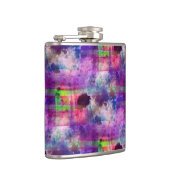 Ontwerpgroene, paarse waterverf heupfles (Rechts)