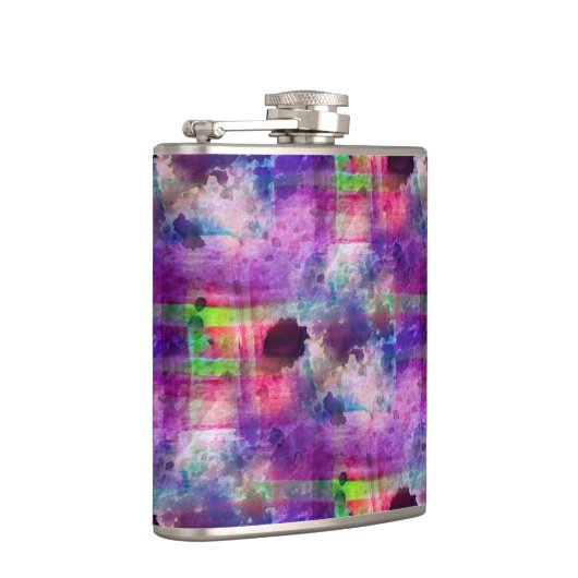 Ontwerpgroene, paarse waterverf heupfles (Rechts)