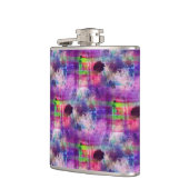 Ontwerpgroene, paarse waterverf heupfles (Links)