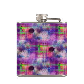 Ontwerpgroene, paarse waterverf heupfles (Achterkant)