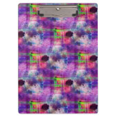 Ontwerpgroene, paarse waterverf klembord (Voorkant)