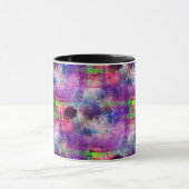 Ontwerpgroene, paarse waterverf mok (Midden)