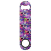 Ontwerpgroene, paarse waterverf speed flessenopener (Achterkant)