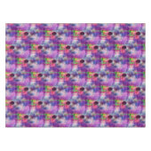 Ontwerpgroene, paarse waterverf tafelkleed (Voorkant (Horizontaal))