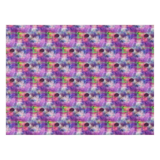 Ontwerpgroene, paarse waterverf tafelkleed (Voorkant (Horizontaal))