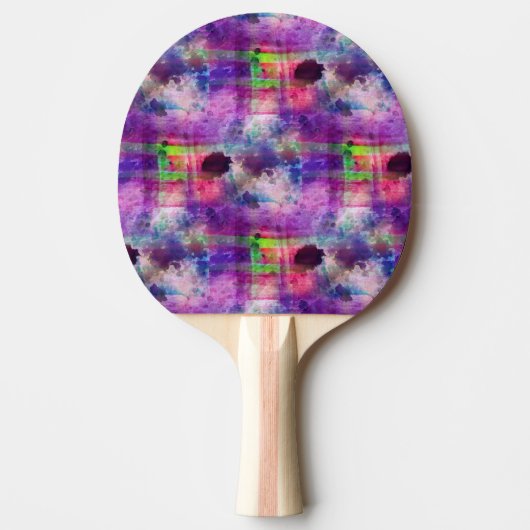 Ontwerpgroene, paarse waterverf tafeltennisbatje (Voorkant)