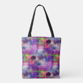 Ontwerpgroene, paarse waterverf tote bag (Achterkant)