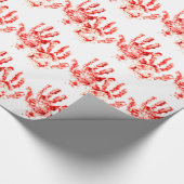 Ontwerphalloween geborsteld handafdruk cadeaupapier (Hoek)