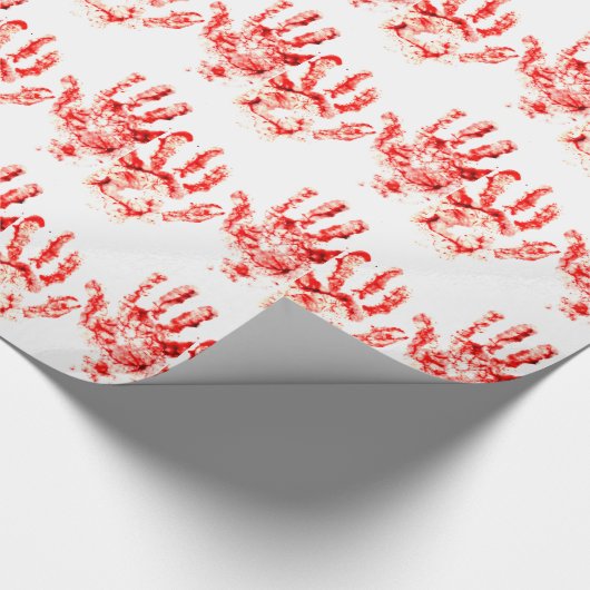 Ontwerphalloween geborsteld handafdruk cadeaupapier (Hoek)
