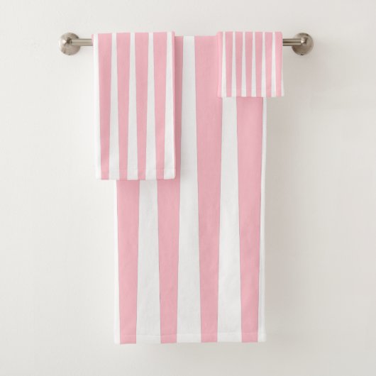 Ontwerphanddoek met roze bublegum Pleat driehoek Bad Handdoek (Insitu)
