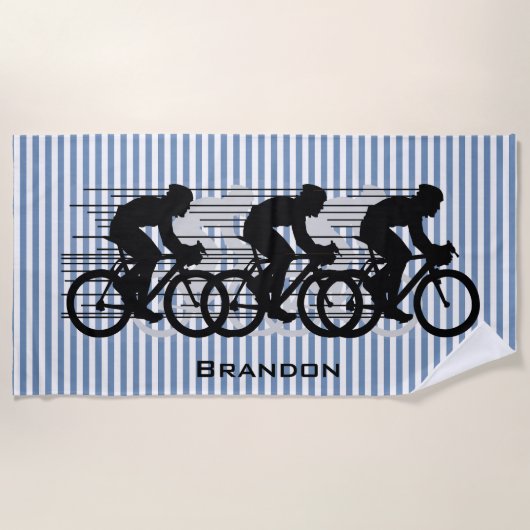 Ontwerphanddoekjes voor fietsstrips strandlaken (Voorkant)