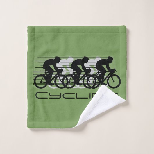 Ontwerphanddoekset fietsen bad handdoek (Wasdoekje)